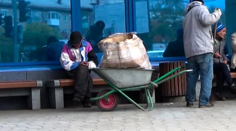 Asian sweeps, cleans debris. Stock Footage 54273610