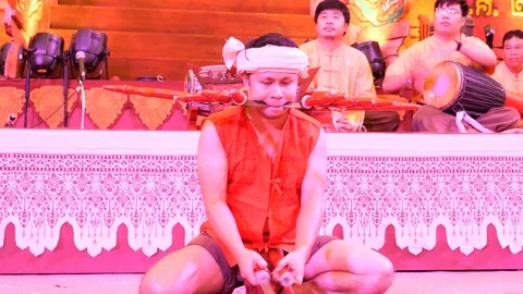 Asian sword dance Stock-Footage 120551038