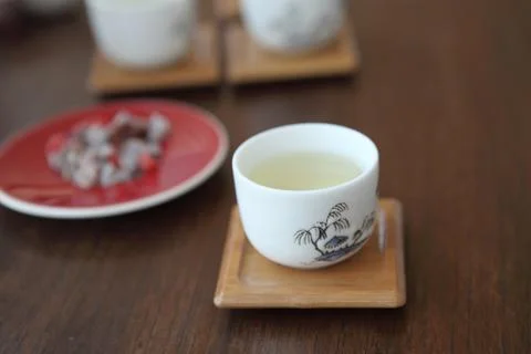 Asian tea cups Stock Photos