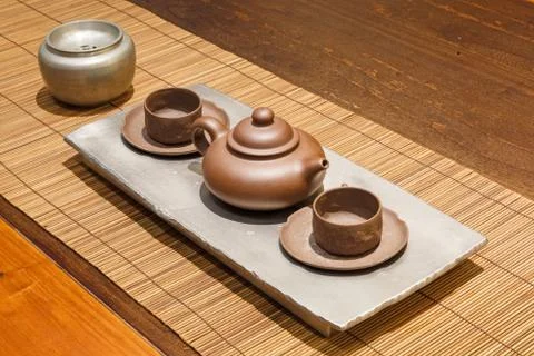 Asian tea set Stock Photos