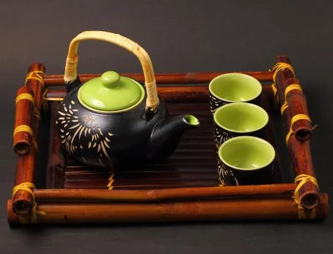 Asian tea set Stock Photos