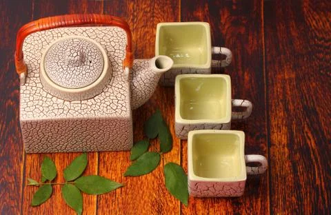 Asian tea set Stock Photos