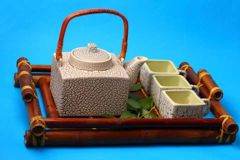 Asian tea set Stock Photos