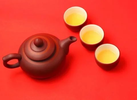 Asian tea set Foto stock