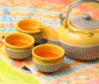 Asian tea set Stock Photos
