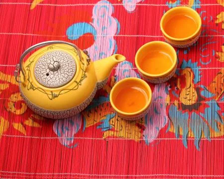 Asian tea set Stock Photos