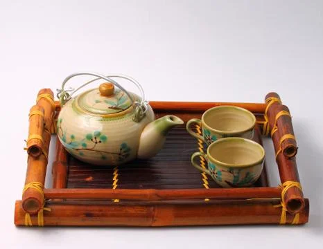 Asian tea set Stock Photos