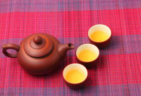 Asian tea set Stock Photos