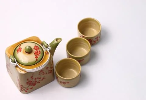 Asian tea set Stock Photos