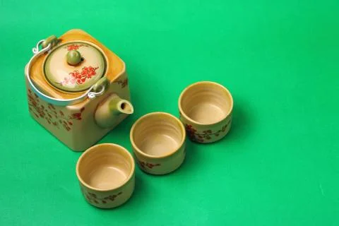 Asian tea set Stock Photos