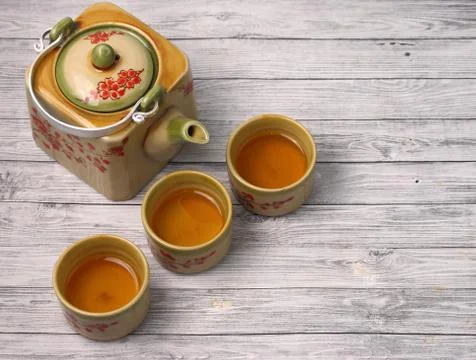 Asian tea set Stock Photos