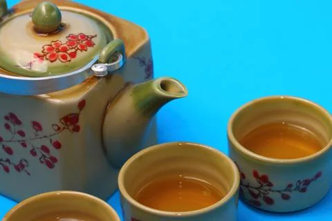 Asian tea set Stock Photos