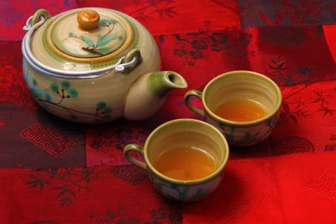 Asian tea set Stock Photos