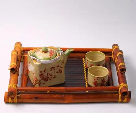 Asian tea set Stock Photos