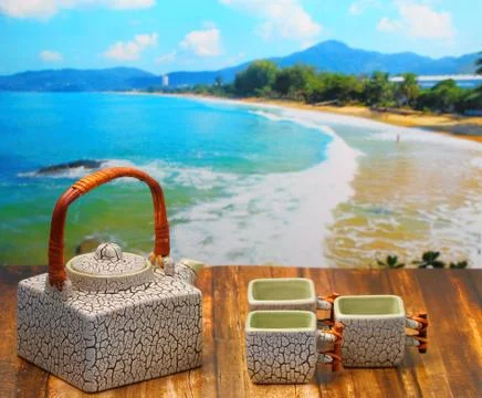 Asian tea set Stock Photos