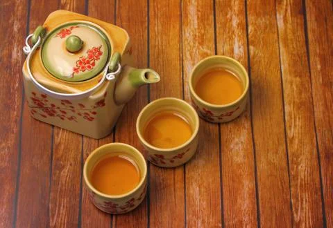 Asian tea set Stock Photos
