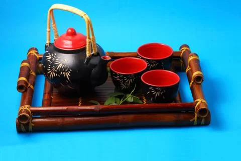 Asian tea set Stock Photos