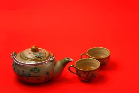 Asian tea set Stock Photos