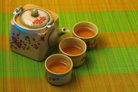 Asian tea set Stock-Fotos