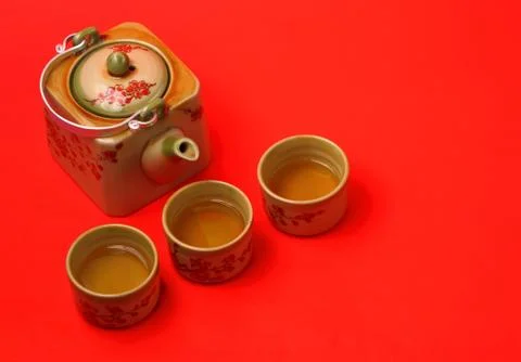 Asian tea set Stock Photos