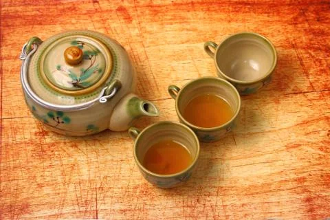 Asian tea set Stock Photos