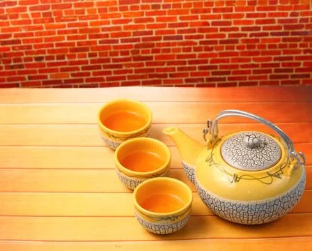 Asian tea set Stock Photos