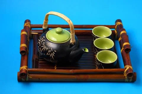 Asian tea set Stock Photos