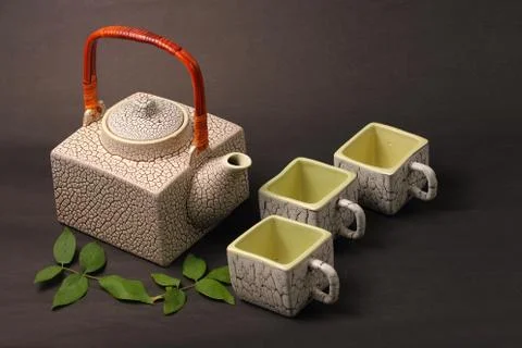 Asian tea set Stock Photos
