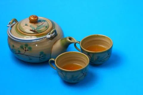 Asian tea set Stock Photos