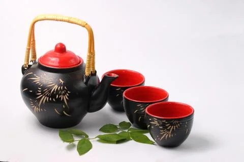 Asian tea set Stock Photos