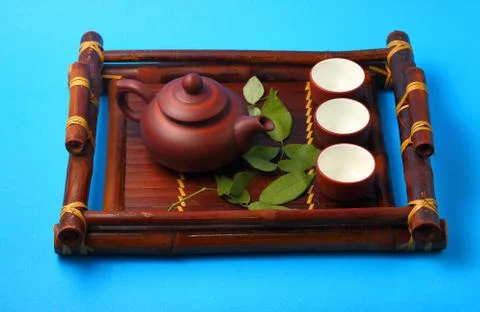 Asian tea set Stock Photos