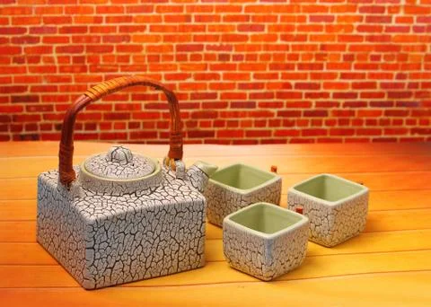 Asian tea set Stock Photos
