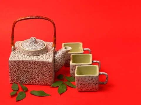 Asian tea set Stock Photos