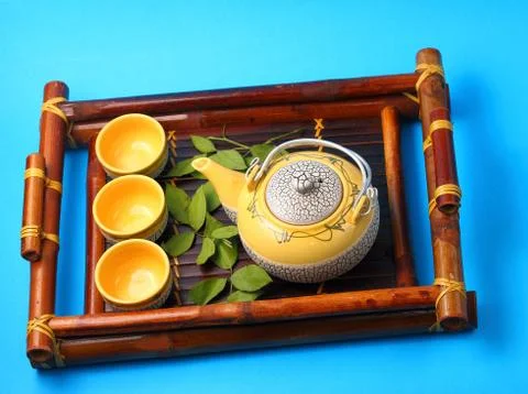 Asian tea set Stock Photos