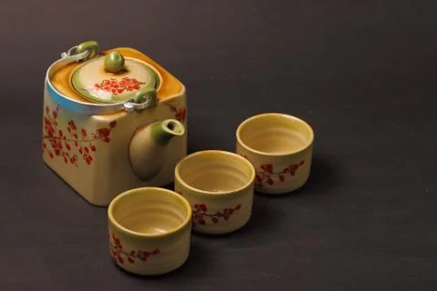 Asian tea set Stock Photos