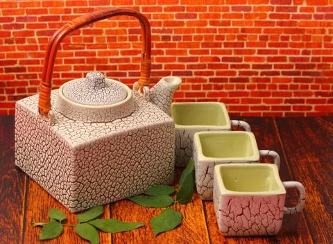 Asian tea set Stock Photos