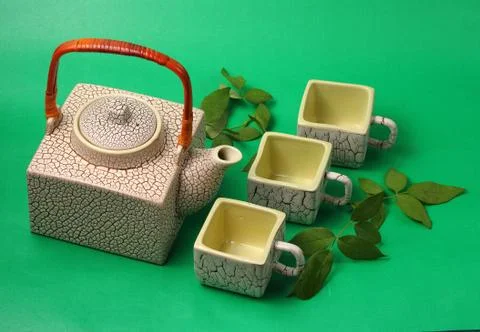 Asian tea set Stock Photos