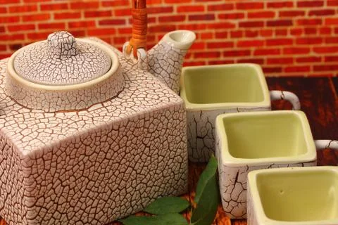 Asian tea set Stock Photos
