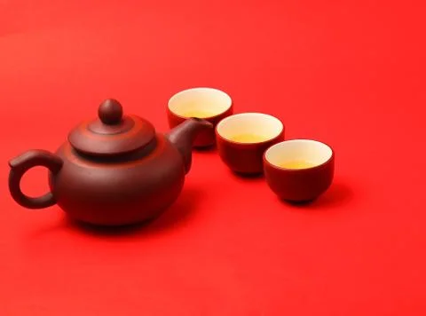 Asian tea set Stock Photos