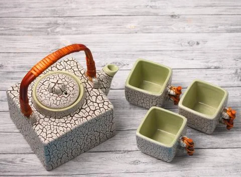 Asian tea set Stock Photos