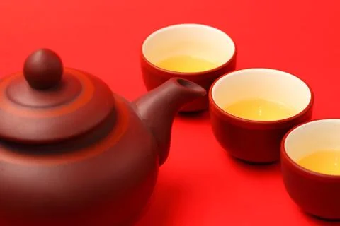 Asian tea set Stock Photos
