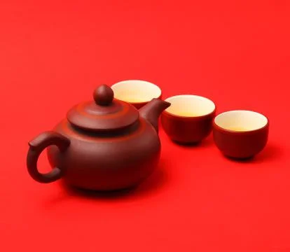 Asian tea set Stock Photos