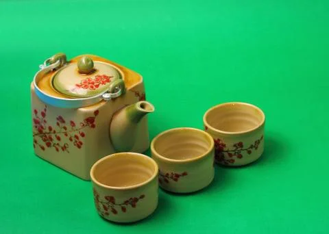 Asian tea set Stock Photos
