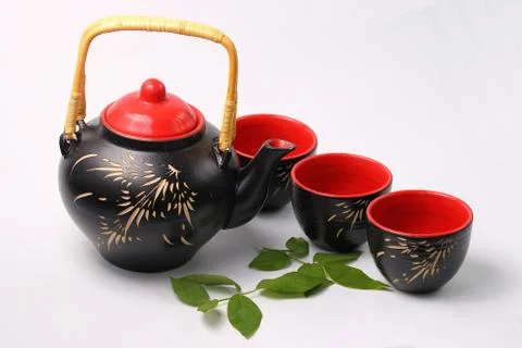 Asian tea set Stock Photos