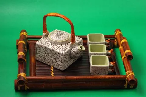 Asian tea set Stock Photos