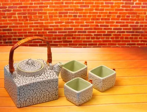 Asian tea set Stock Photos