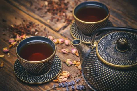 Asian tea set Stock Photos