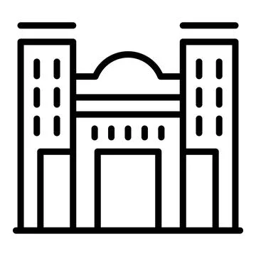 Asian temple icon outline vector. City building Ilustración de archivo