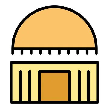 Asian temple icon vector flat Ilustración de archivo