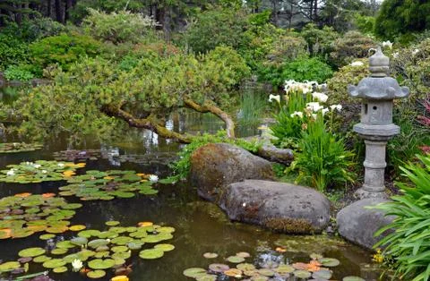 Asian theme garden Stock Photos